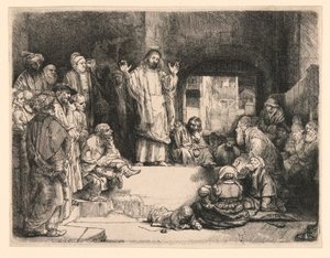 الكرازة بالمسيح ("القبر الصغير") بواسطة رامبرانت فان راين