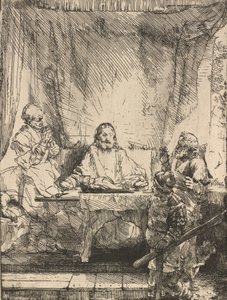 المسيح في عمواس: اللوحة الأكبر ، 1654. بواسطة رامبرانت فان راين