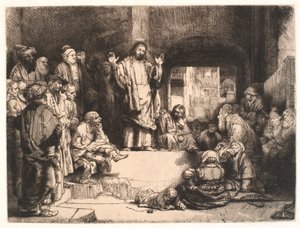 الكرازة بالمسيح ("القبر الصغير") بواسطة رامبرانت فان راين