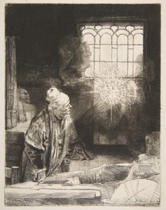 فاوست ، كاليفورنيا. 1652. بواسطة رامبرانت فان راين