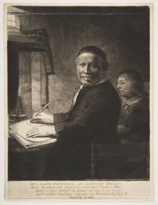 Lieven Willemsz van Coppenol مع حفيده ، ج .1658. بواسطة رامبرانت فان راين