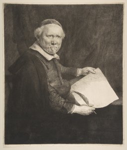 صورة لـ Lieven Willemsz van Coppenol ، كتابة سيد اللوحة الأكبر ، 1658. بواسطة رامبرانت فان راين