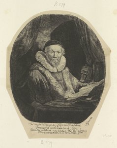 Portret van de Remonstrante يتنبأ بـ Jan Wtenbogaert مجموعة من خمسة وثمانين مطبوعة أصلية (عنوان السلسلة) بواسطة رامبرانت فان راين
