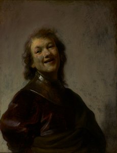 رامبرانت يضحك ، ج. 1628 (زيت على النحاس)