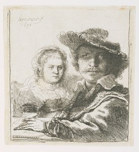 رامبرانت وزوجته ساسكيا ، 1636 بواسطة رامبرانت فان راين