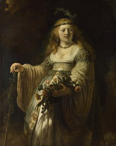 ساسكيا من Uylenburgh في زي Arcadian ، 1635 بواسطة رامبرانت فان راين