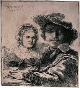 بورتريه ذاتي مع ساسكيا ، 1636. بواسطة رامبرانت فان راين