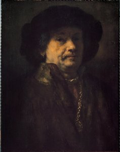 Self-portrait with earring and gold chain (Painting بواسطة رامبرانت فان راين