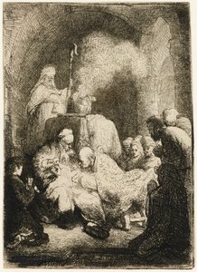 الختان: صحن صغير ، 1630. بواسطة رامبرانت فان راين