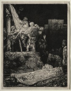 النسب من الصليب بواسطة Torchlight ، 1654. بواسطة رامبرانت فان راين