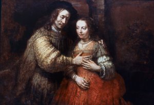 العروس اليهودية ، الزوج المحب ، 1667 بواسطة رامبرانت فان راين
