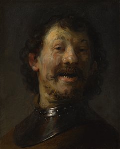 الرجل الضحك ، c.1629-1630 (زيت على النحاس على اللوحة) بواسطة رامبرانت فان راين