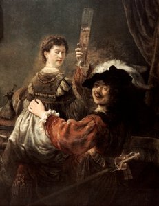 الابن الضال في حانة رامبرانت وساسكيا ، c1635. بواسطة رامبرانت فان راين