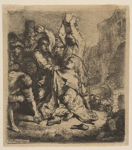 رجم القديس ستيفن ، 1635. بواسطة رامبرانت فان راين
