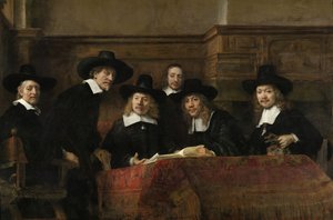 The Wardens of the Amsterdam Drapers &39;Guild ، المعروف باسم&39; The Syndics &39;، 1662 بواسطة رامبرانت فان راين