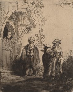 ثلاث شخصيات شرقية يعقوب ولبان ، 1641. بواسطة رامبرانت فان راين