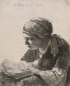 امرأة تقرأ ، 1634. بواسطة رامبرانت فان راين