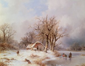 المناظر الطبيعية في فصل الشتاء (النفط)