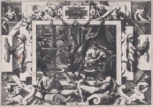قتل Pelias على يد بناته اللواتي يشفقن عليهن يتشجعن على إفراغ دمه بحلول عام 1563. بواسطة رينيه بويفين