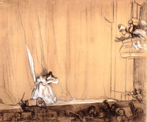 Le Salut de la Divette (قلم رصاص وطباشير أبيض على ورق) بواسطة رينيه فرانسوا كزافييه برينيت