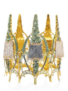 سوار Art Nouveau &39;Speedwell&39; ، c1900 (زجاج ومينا وذهبي) بواسطة رينيه جول لاليك