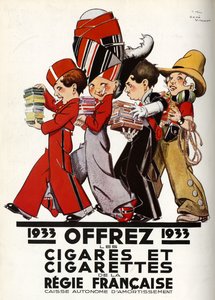 سجائر لا ريجي فرانسيز ، 1932. بواسطة رينيه فنسنت