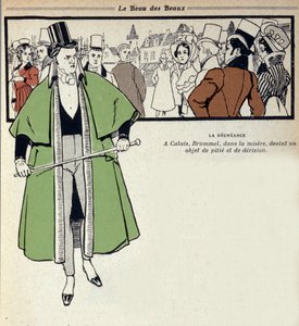 تمثيل جورج بريان بروميل ، المعروف باسم بو بروميل (1778 - 1840) ، ملك الدانديز: الأخير في المنفى في كاليه. رسم إيضاحي برينيه فينسينت (1879-1936). القرن ال 19 بواسطة رينيه فنسنت
