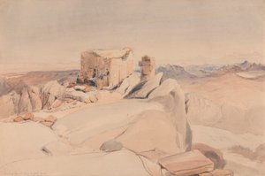 قمة جبل سيناء أو جبل موسى بواسطة Rev. Edward Thomas Daniell