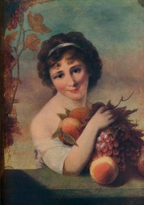 فتاة مع فاكهة ، c1780 ، 1910