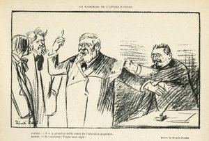 رسم توضيحي لريكاردو فلوريس (1878-1918) في Le Rire ، 27/07/12 - The Waterloo of Antimilitarism - Antimilitarism - Jaures Jean ، Herve Gustave (1871-1944) بواسطة ريكاردو فلوريس