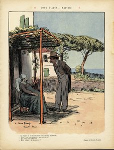 رسم توضيحي لريكاردو فلوريس (1878-1918) في Le Rire ، 24/02/12 - كوت دازور ...