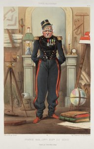 "فرنسا 1864 - ضابط متفوق في Genius" واحدة من سلسلة من المطبوعات الحجرية الملونة التي رسمها ونقشها Draner تسمى "Types Militaires" بواسطة ريتشارد (بعد) داد