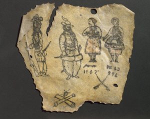 Human skin, tattooed with figures, probably French بواسطة ريتشارد (بعد) داد
