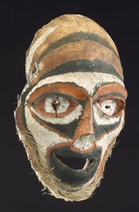 Mask made from a human skull, New Britain, Papua New Guinea