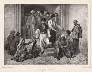 Tatars coming out of the mosque, Baghtcheh-Sarai, Crimea بواسطة ريتشارد (بعد) داد