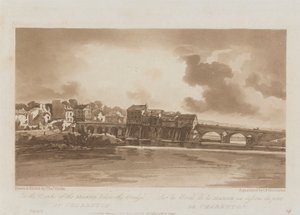 على ضفاف نهر مارن أسفل الجسر في تشارنتون 1803 ؛ اللوحة 19 من Views in Paris ، تتبع حجم إيمانويل للوحة B1981.25.2628