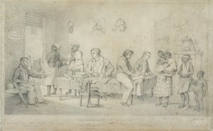 حامي مكتب العبيد ، ترينيداد ، حوالي عام 1833 (جرافيت على ورق منسوج) بواسطة ريتشارد بريدجينز