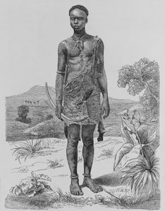 مادي مع القوس والسهام ، من "تاريخ البشرية" ، المجلد. الثالث ، للأستاذ فريدريش راتزل ، 1898 بواسطة ريتشارد بوكتا