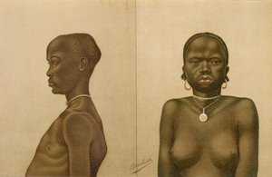 صبي واجاندا وفتاة دينكا ، من "تاريخ البشرية" ، المجلد الثالث ، للأستاذ فريدريش راتزيل ، 1898 بواسطة ريتشارد بوكتا