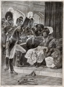سري فيكراما راجاسينها ، ملك كاندي (سريلانكا) طرده الإنجليز عام 1815. 1924 (رسم توضيحي) بواسطة ريتشارد كاتون (بعد) وودفيل