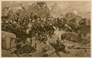 92nd Highlanders and 2nd Gurkhas storming Gundi Mulla Sahibdad during the Battle of Kandahar, Afghanistan, Second Anglo-Afghan War