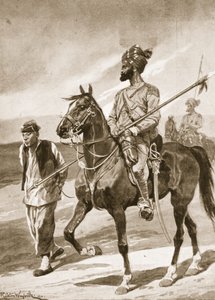 البنغال لانسر وملاكمه الأسير ، التوضيح من "معارك القرن التاسع عشر: المجلد. السابع ، الحرب الصينية 1900-1901 &39;بواسطة أرشيبالد فوربس ، GA Henty والرائد آرثر جريفيث بواسطة ريتشارد كاتون وودفيل
