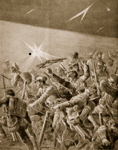 المشاة البريطانية تشق طريقها عبر التشابك الأسلاك الألمانية ، 1914-1919 بواسطة ريتشارد كاتون وودفيل