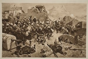 قندهار: المرتفعات 92 و Gurkhas الثانية اقتحام غاودي الملا صاحبباد ، من "أخبار لندن المصورة" ، 1901 بواسطة ريتشارد كاتون وودفيل