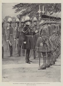 الملك إدوارد السابع يتفقد Yeomen of the Guard في Marlborough House في 25 يونيو