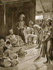 السير جيمس بروك في بورنيو ، 1842 ، رسم توضيحي من "قصة هتشنسون عن الأمة البريطانية" ، ج .1923 بواسطة ريتشارد كاتون وودفيل جونيور