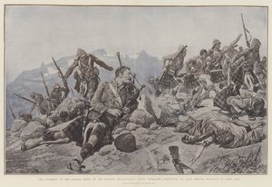 Storming of Dargai Ridge بواسطة Gordon Highlanders ، Piper Findlater يواصل اللعب على الرغم من إصابته في ساقيه