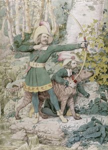 رسم تخطيطي لروبن هود ، 1852 (مرحاض فوق الجرافيت على الورق)