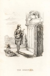 الهيكل العظمي للموت ومنشد. ، 1827 (نقش)