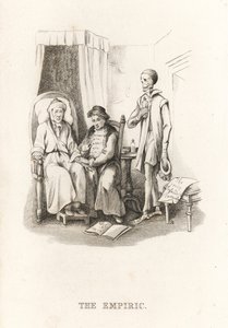 الهيكل العظمي للموت والطبيب الدجال. ، 1827 (نقش)